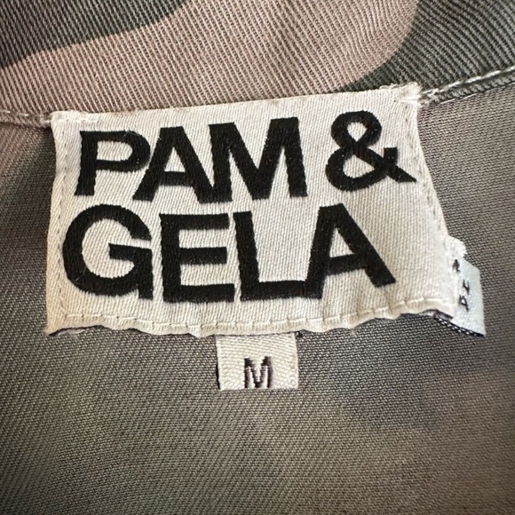 PAM & GELA Camo Belted Tencel Jumpsuit - Picture 9 of 12